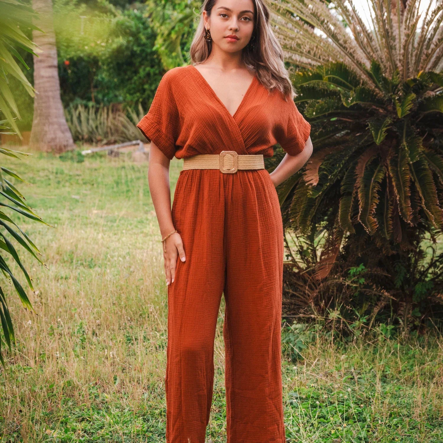 combinaison femme gaze de coton tendance