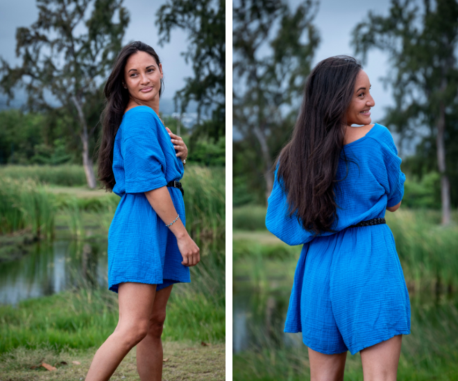 Combishort gaze de coton ALBA