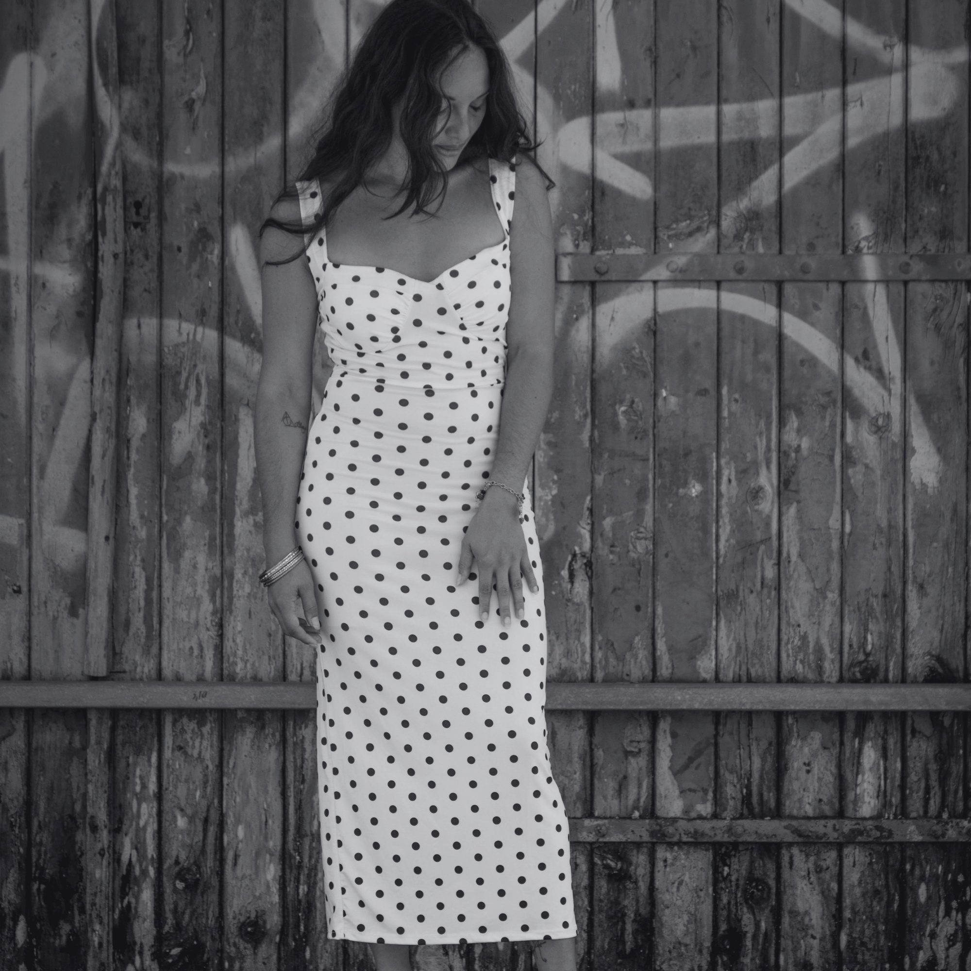 Robe longue à pois THÉA