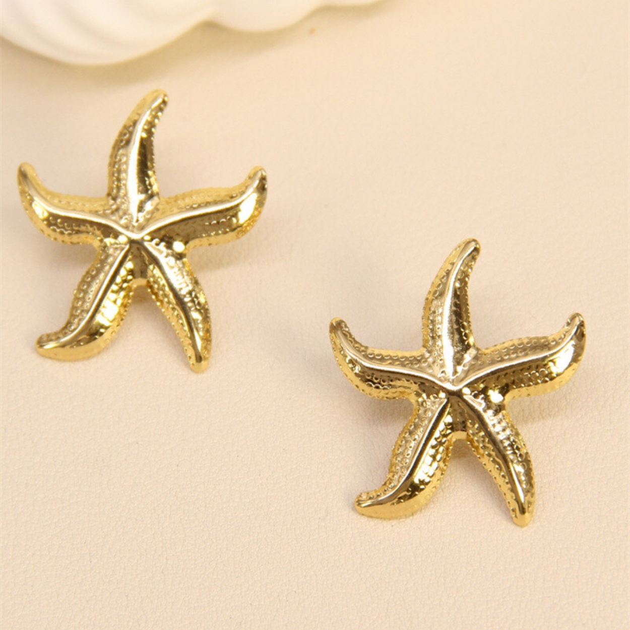 Boucles d'oreille étoile de mer acier inoxydable