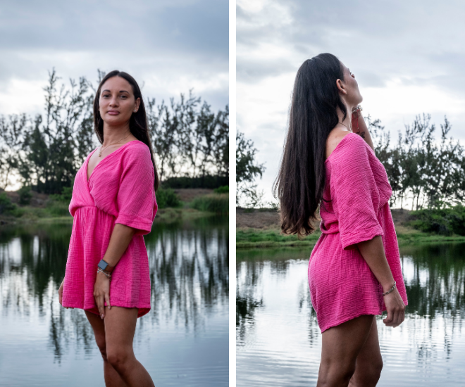 Combishort gaze de coton ALBA