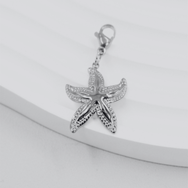 Pendentif charm's étoile de mer acier inoxydable