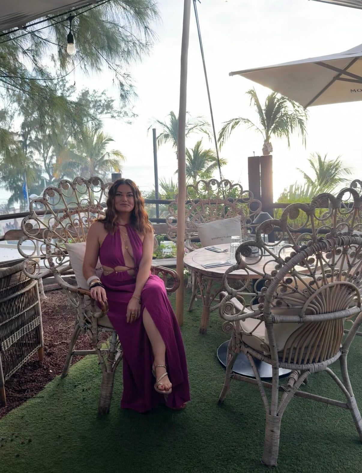 Robe longue échancrée gaze de coton DOHA