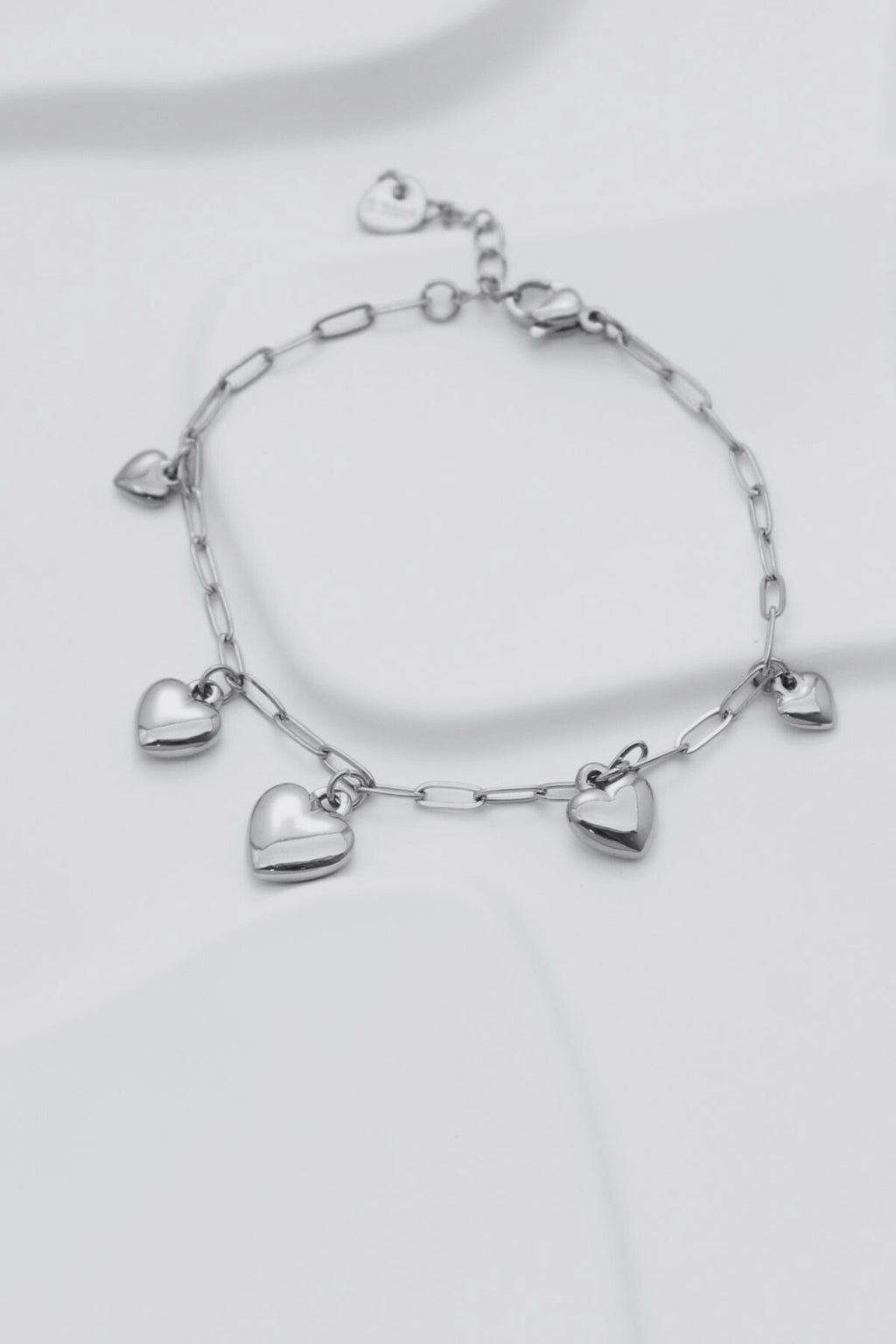 Bracelet breloques coeur acier inoxydable SIENNE
