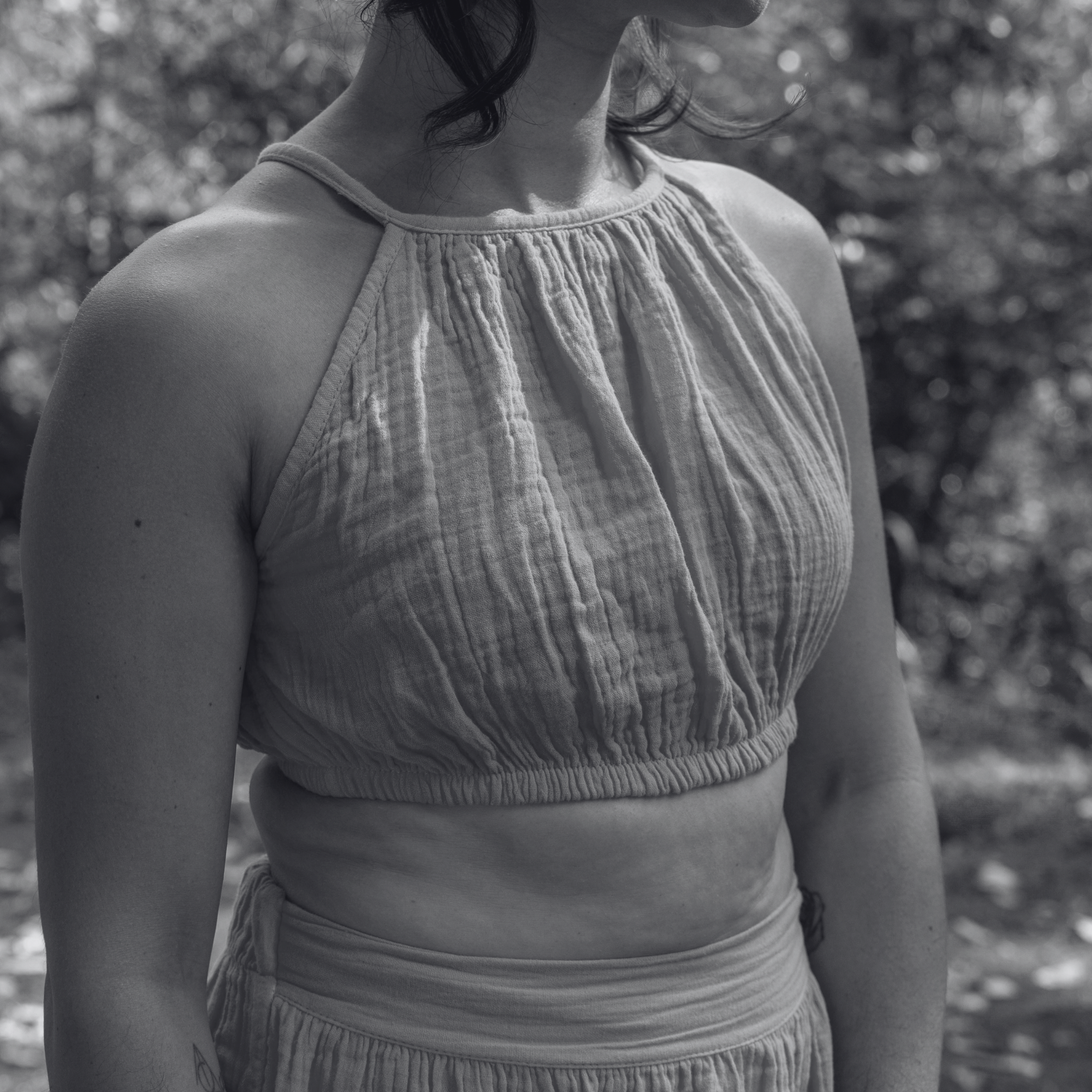 Crop top gaze de coton LOLA