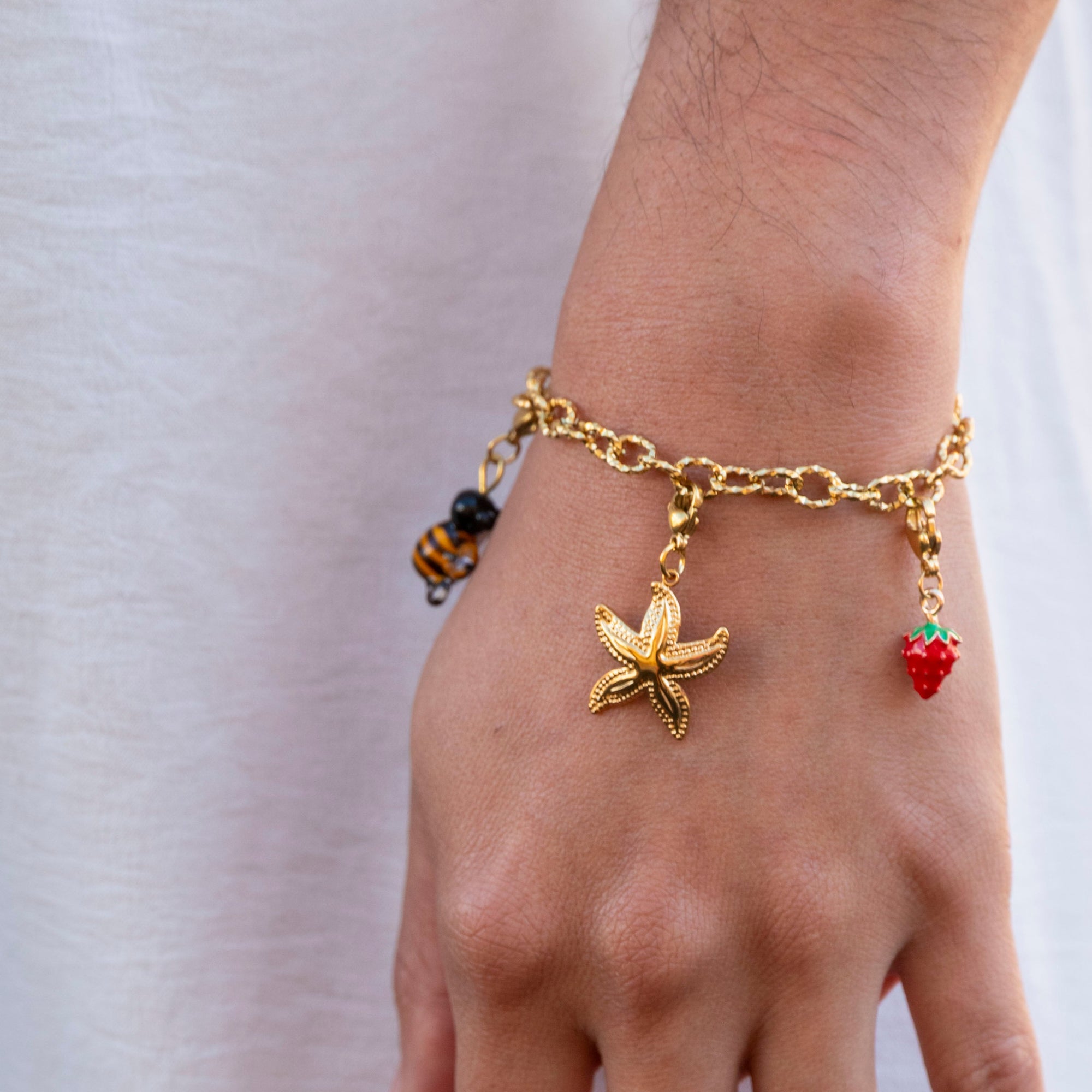 Bracelet charms femme en acier inoxydable