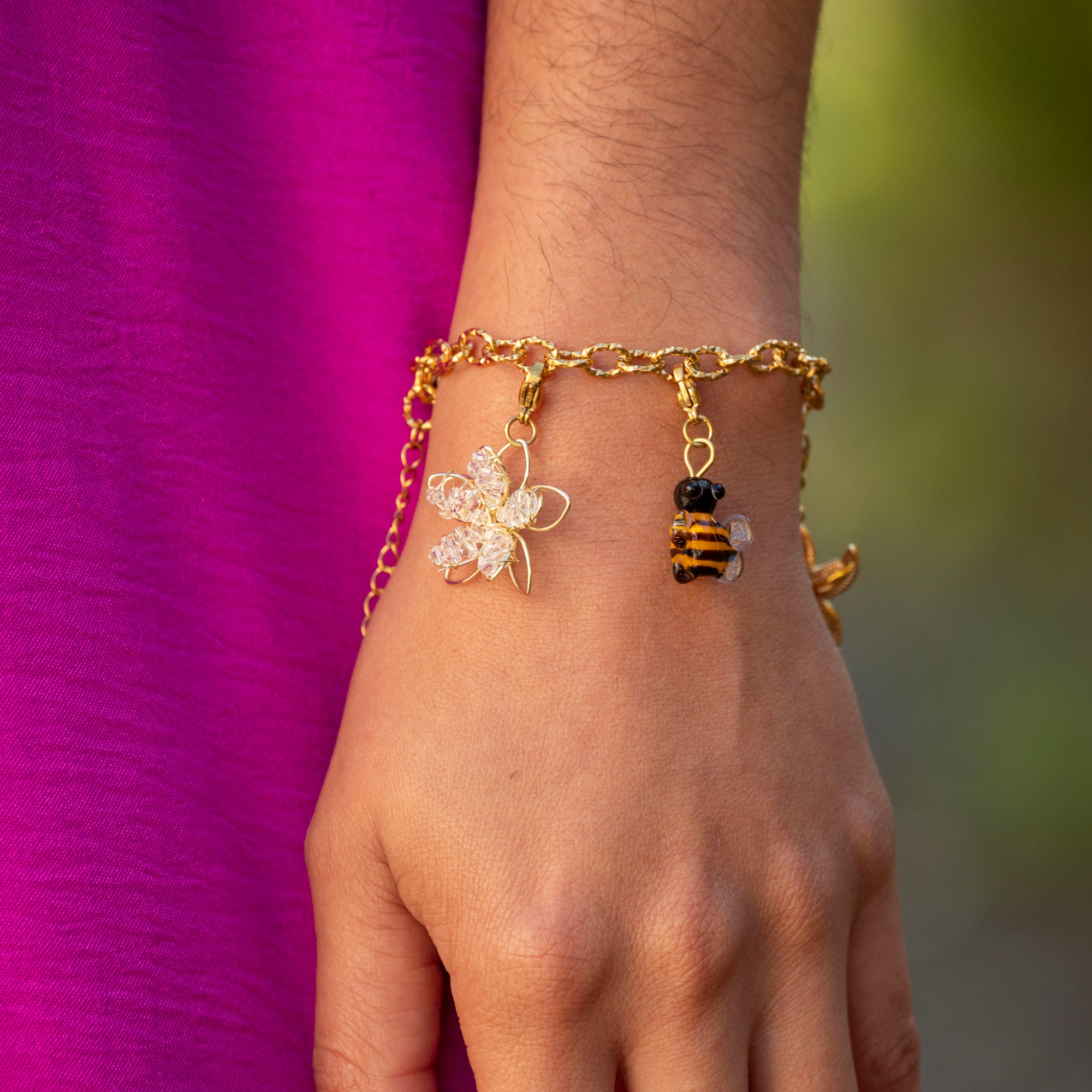 Bracelet charms femme en acier inoxydable