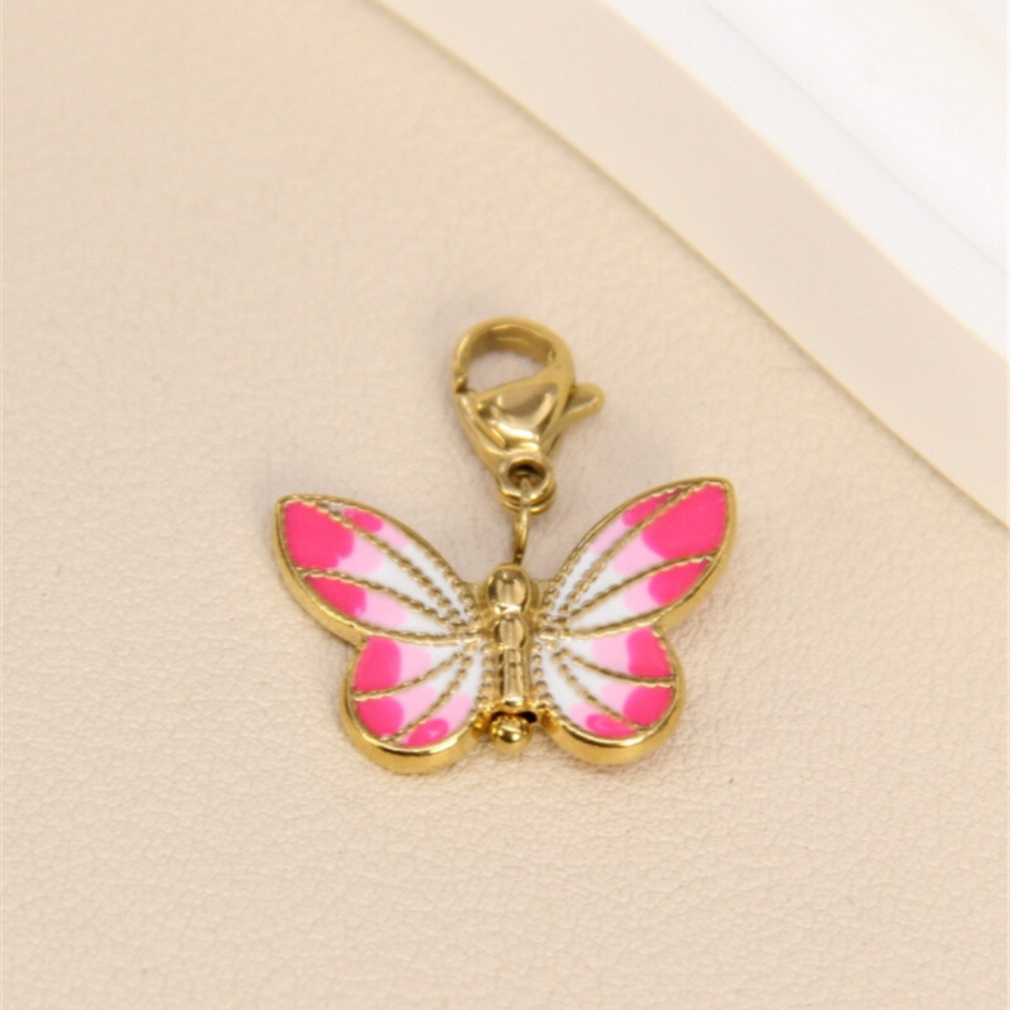 Pendentif charm's papillon acier inoxydable