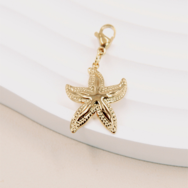 Pendentif charm's étoile de mer acier inoxydable