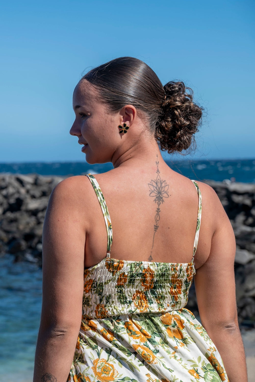 Robe longue imprimé floral OLBIA