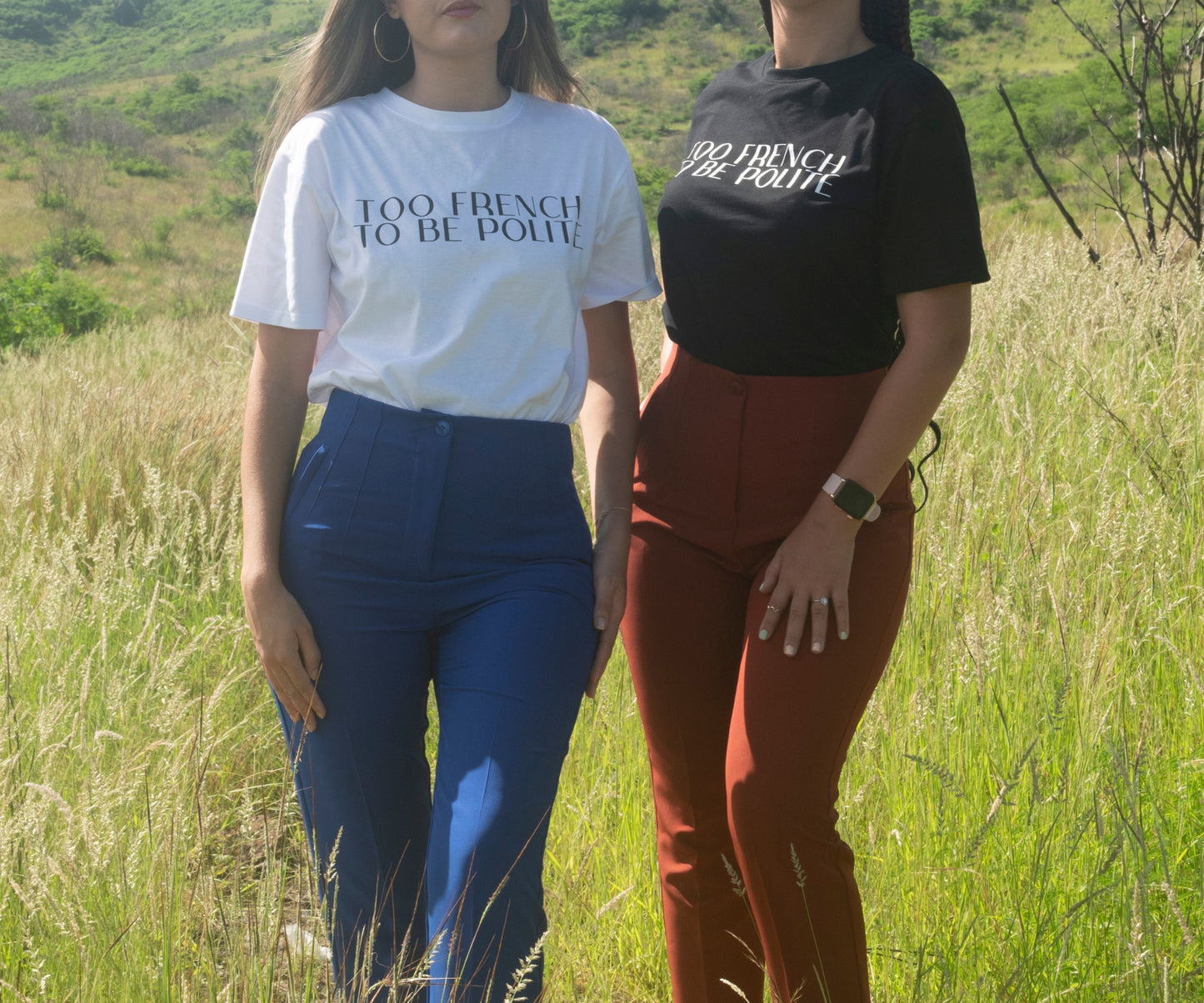 Tee shirt femme en coton avec texte imprimé sur la poitrine