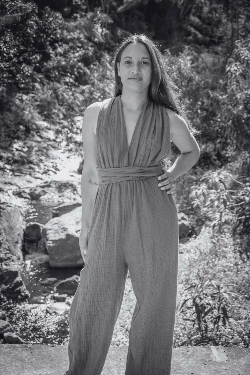 Combinaison pantalon gaze de coton multiposition EVORA