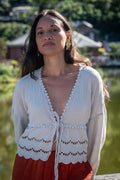 Blouse gaze de coton avec broderie LÉA