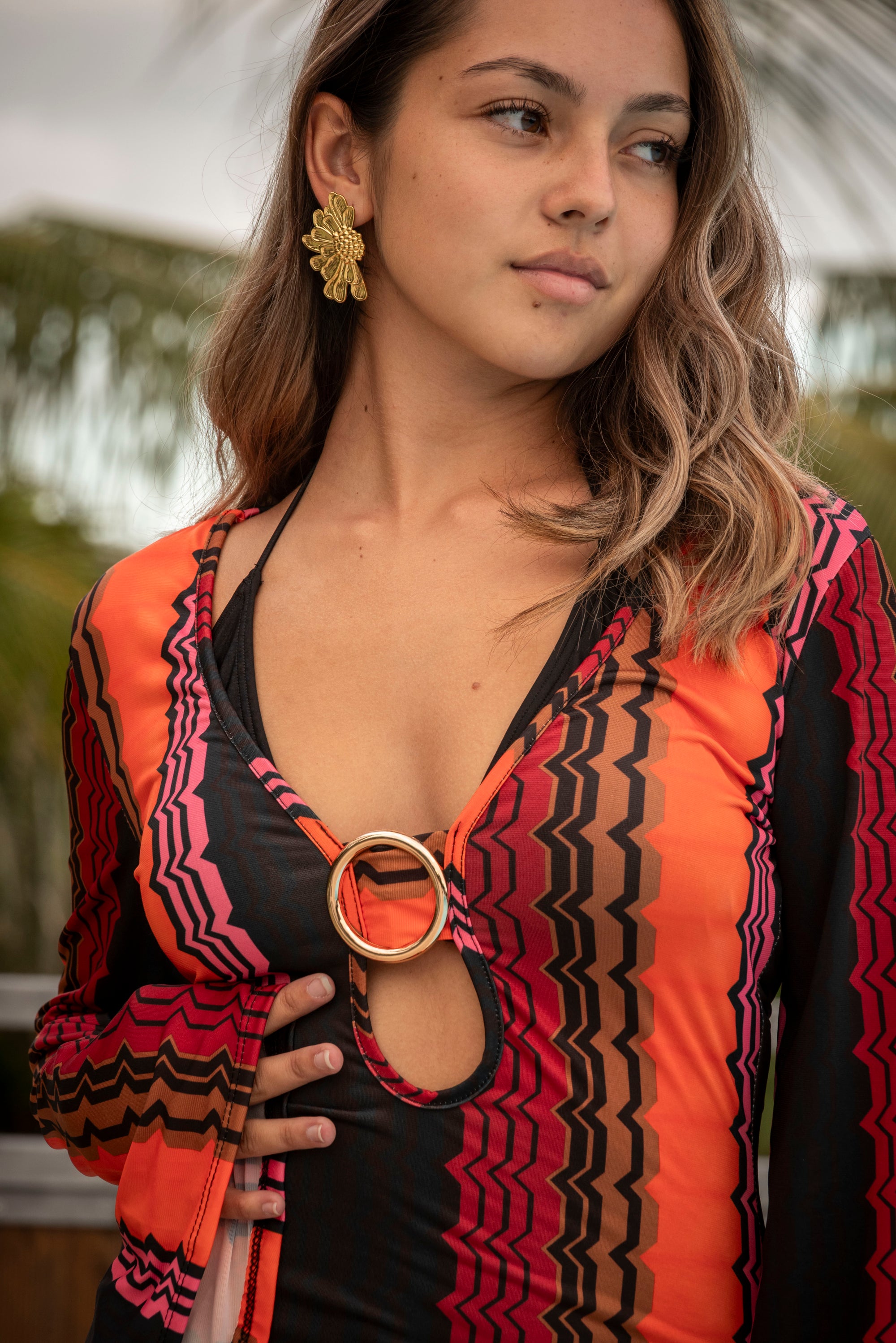 Robe longue bohème chic manches évasées BALI