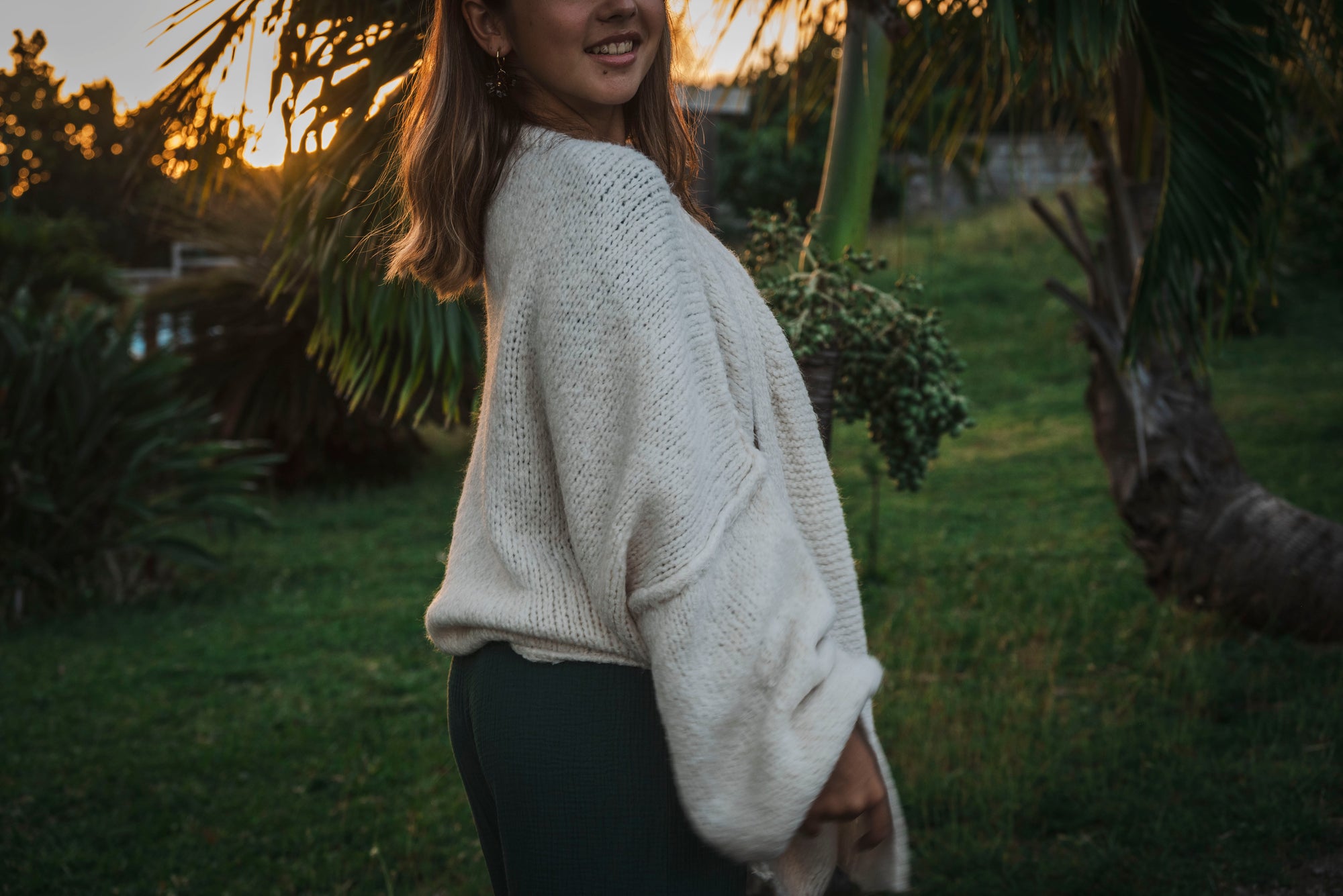 Gilet cardigan oversize avec laine et mohair OSLO