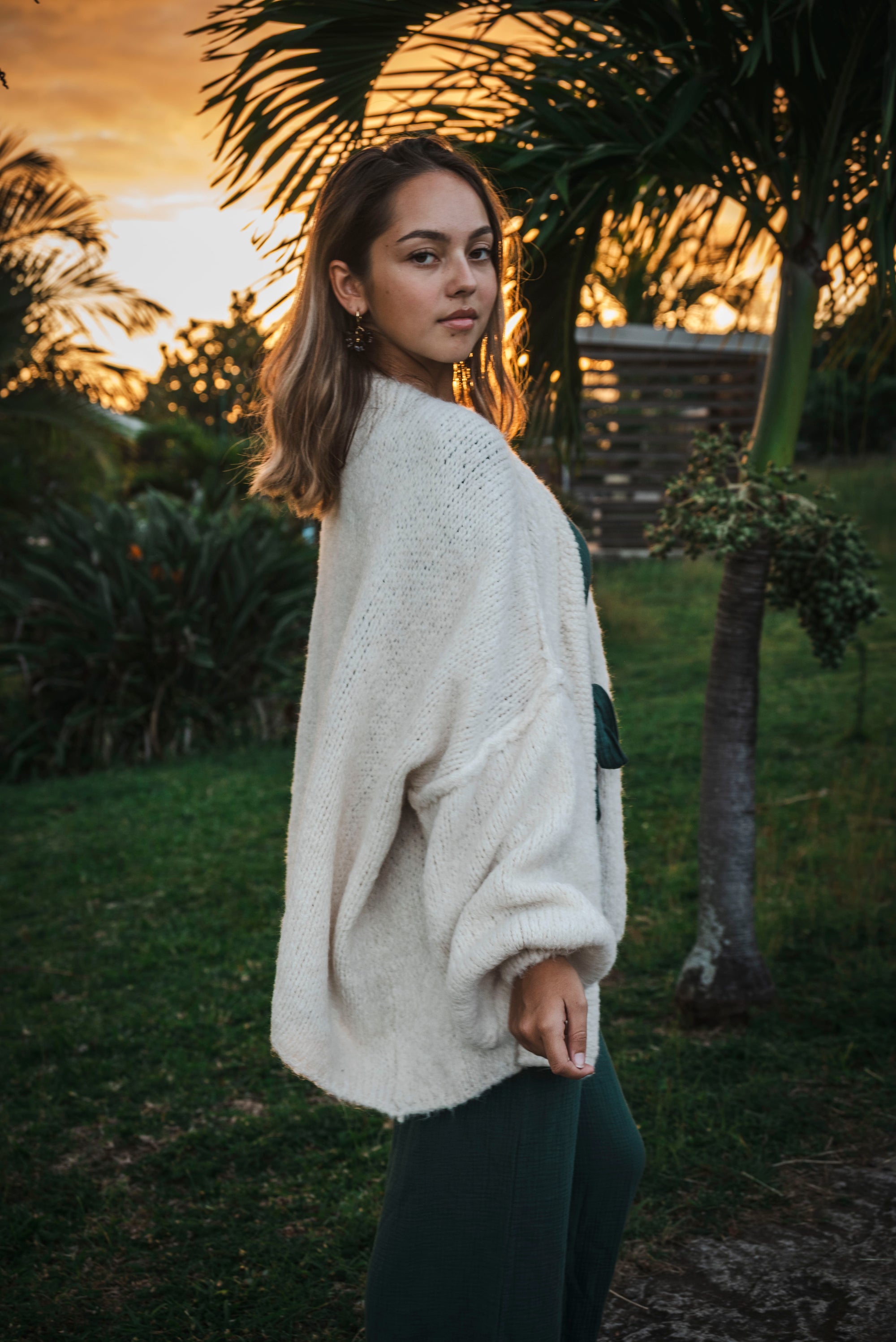 Gilet cardigan oversize avec laine et mohair OSLO