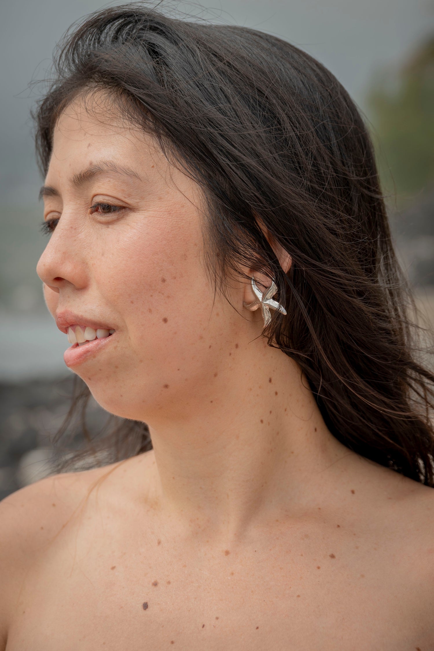 Boucles d'oreille étoile de mer acier inoxydable MOOREA