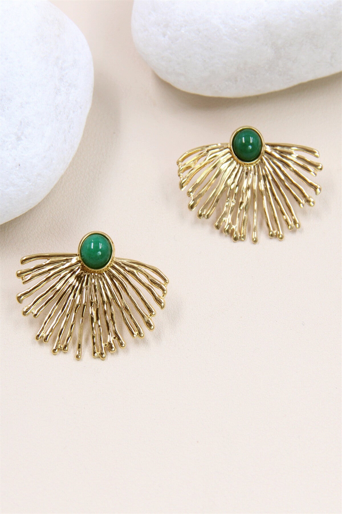 Boucles d'oreille soleil acier inoxydable ROMA