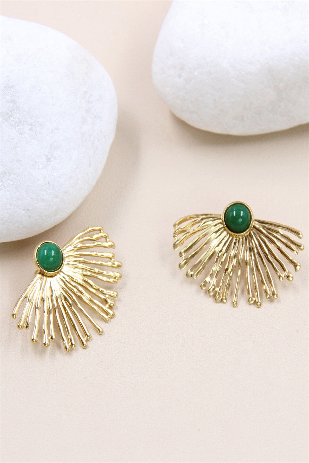 Boucles d'oreille soleil acier inoxydable ROMA