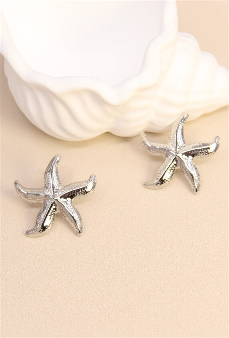Boucles d'oreille étoile de mer acier inoxydable MOOREA