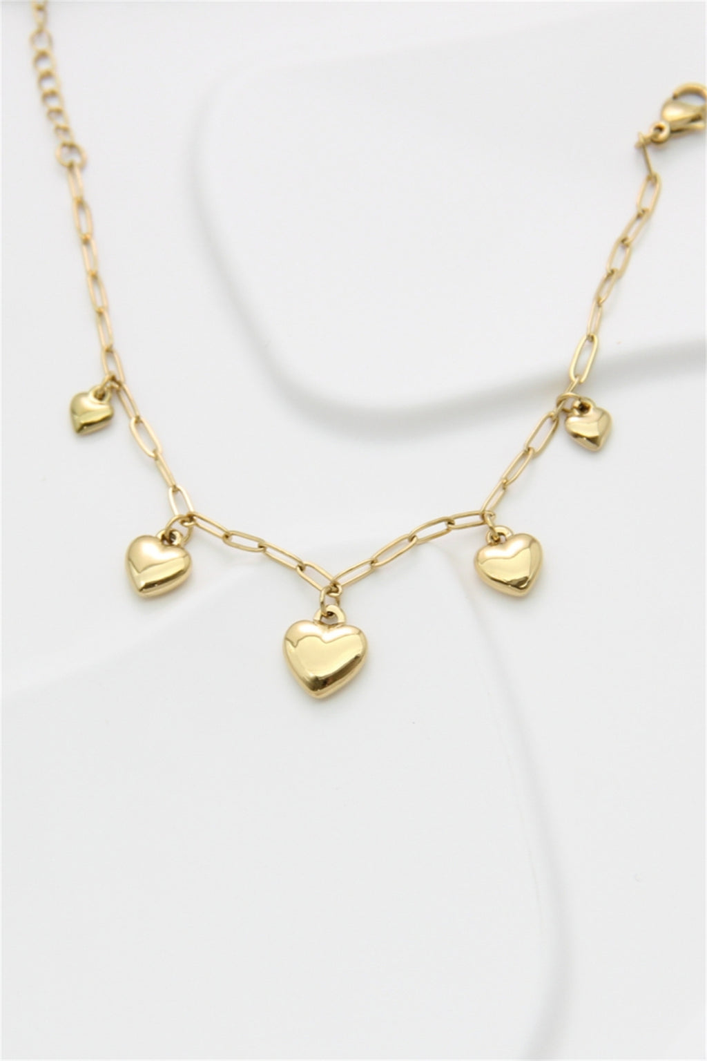 Bracelet breloques coeur acier inoxydable SIENNE