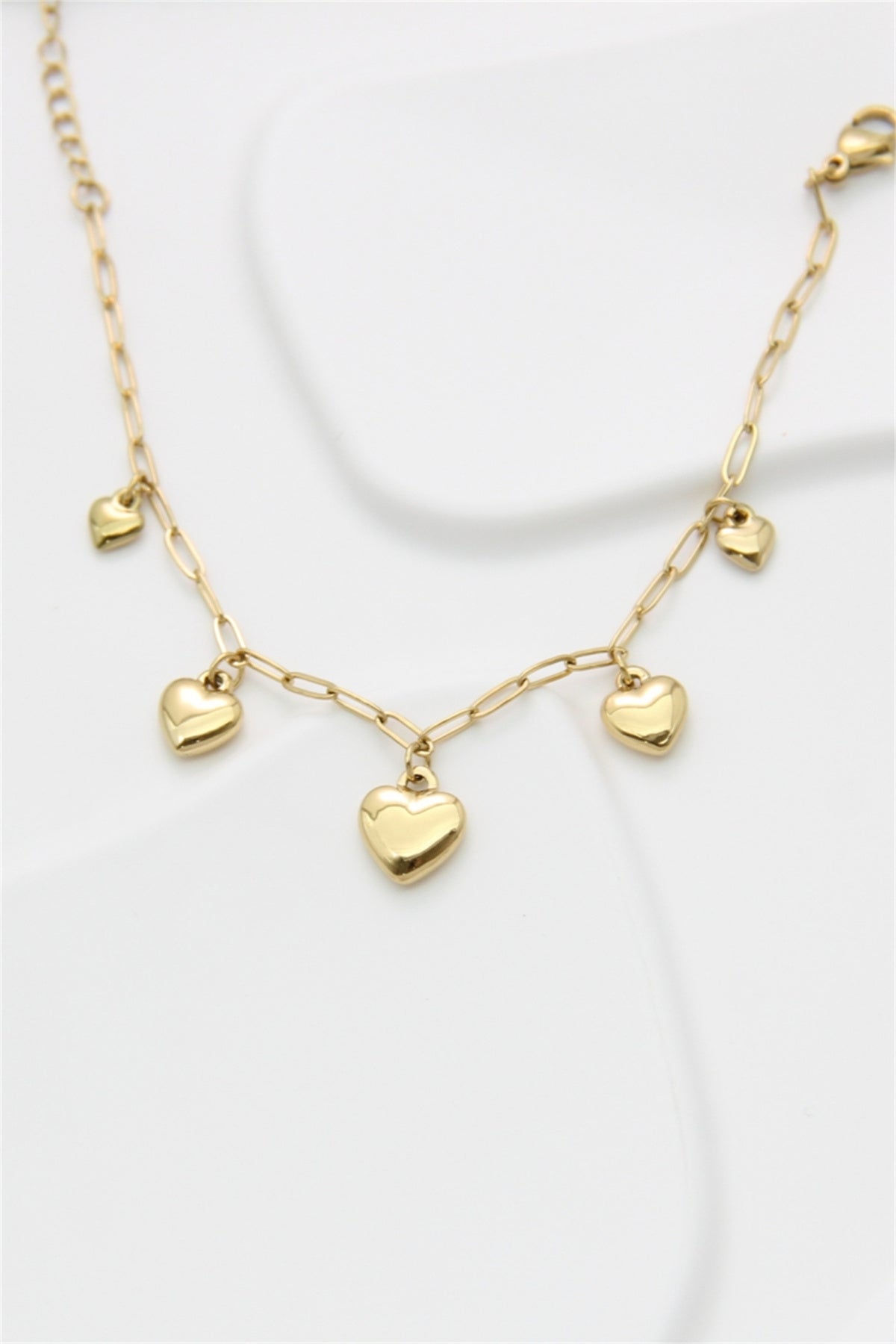 Bracelet breloques coeur acier inoxydable SIENNE