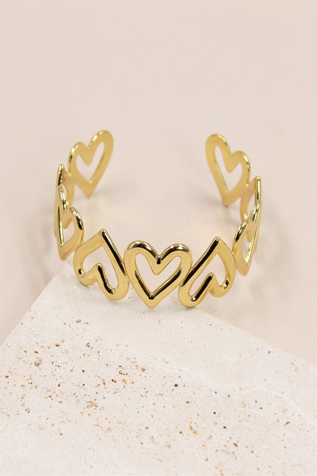 Bracelet jonc coeur acier inoxydable VÉRONE