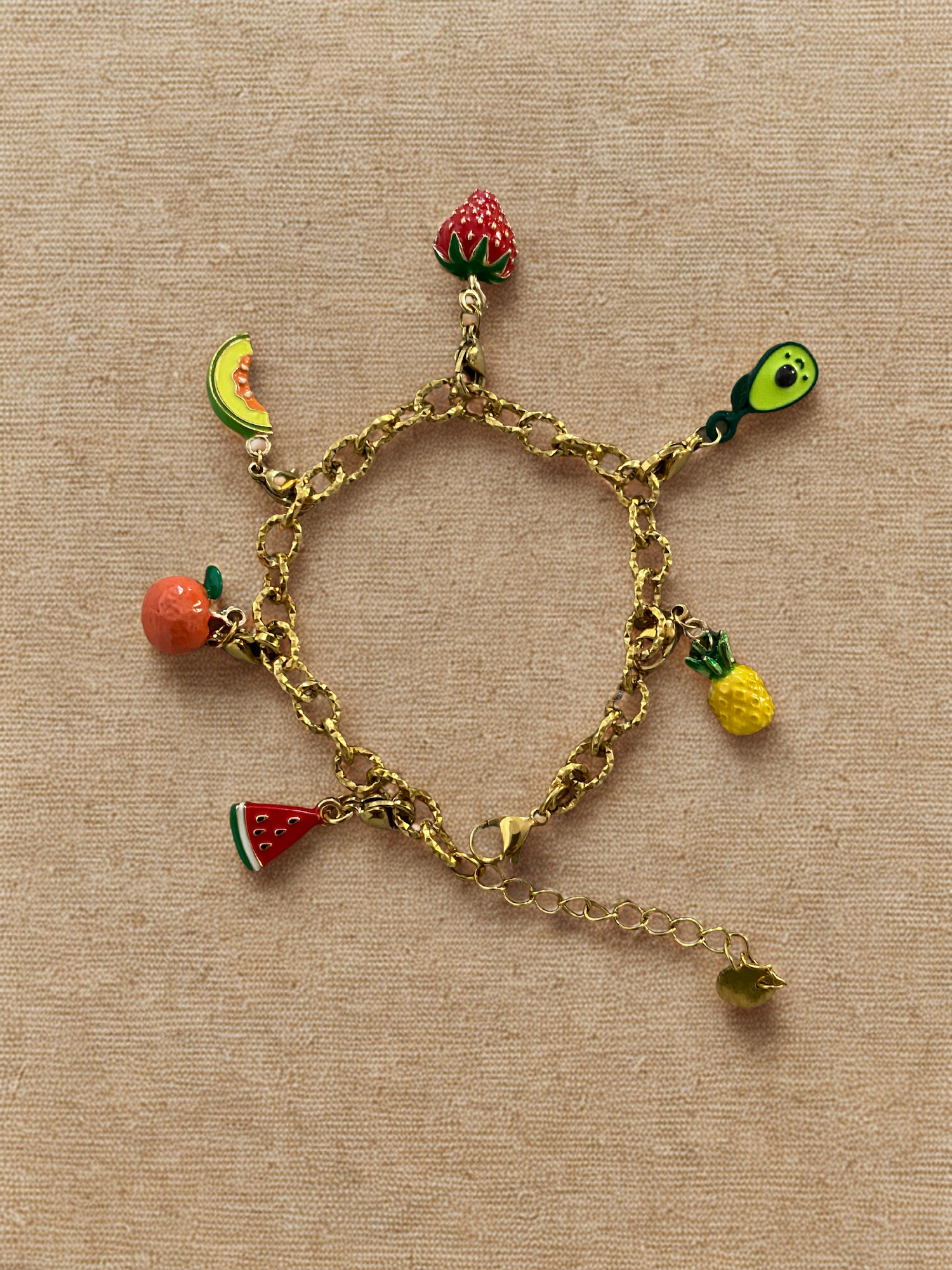 Pendentif charm's orange acier inoxydable 🍊