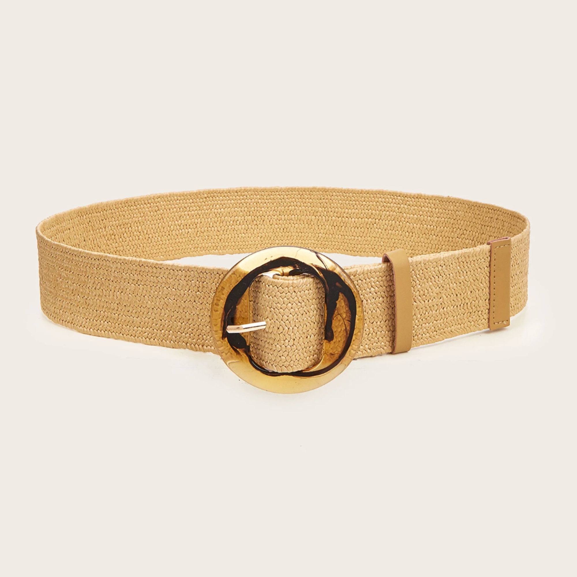 Ceinture élastique en raphia