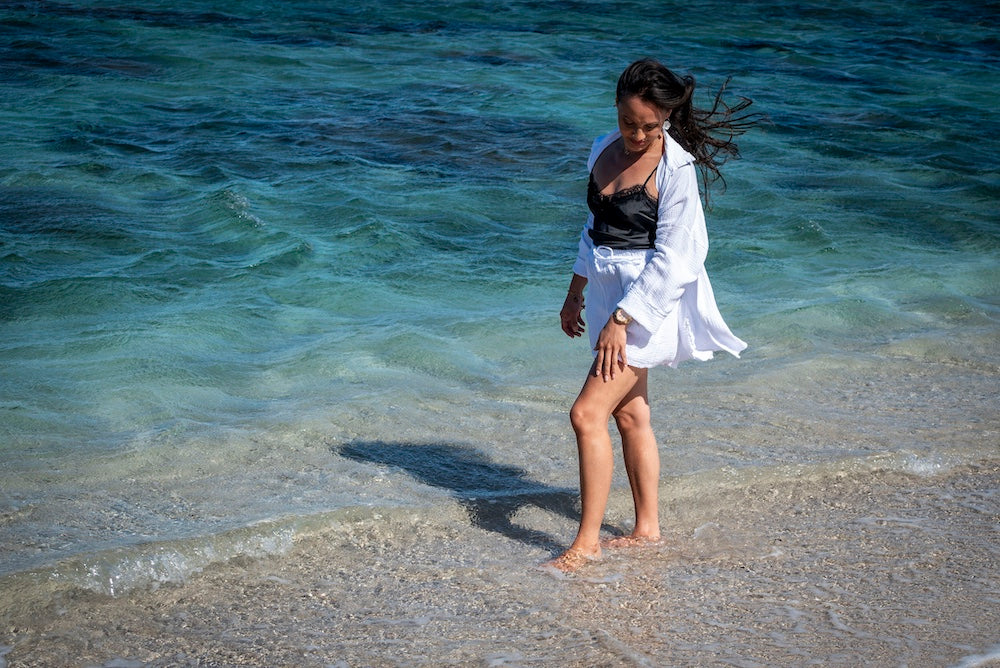 Chemise gaze de coton blanche SANTORIN