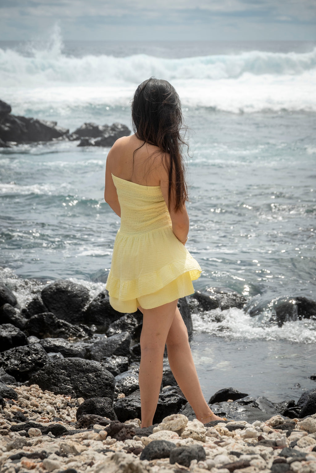 Combinaison bustier gaze de coton CALVI