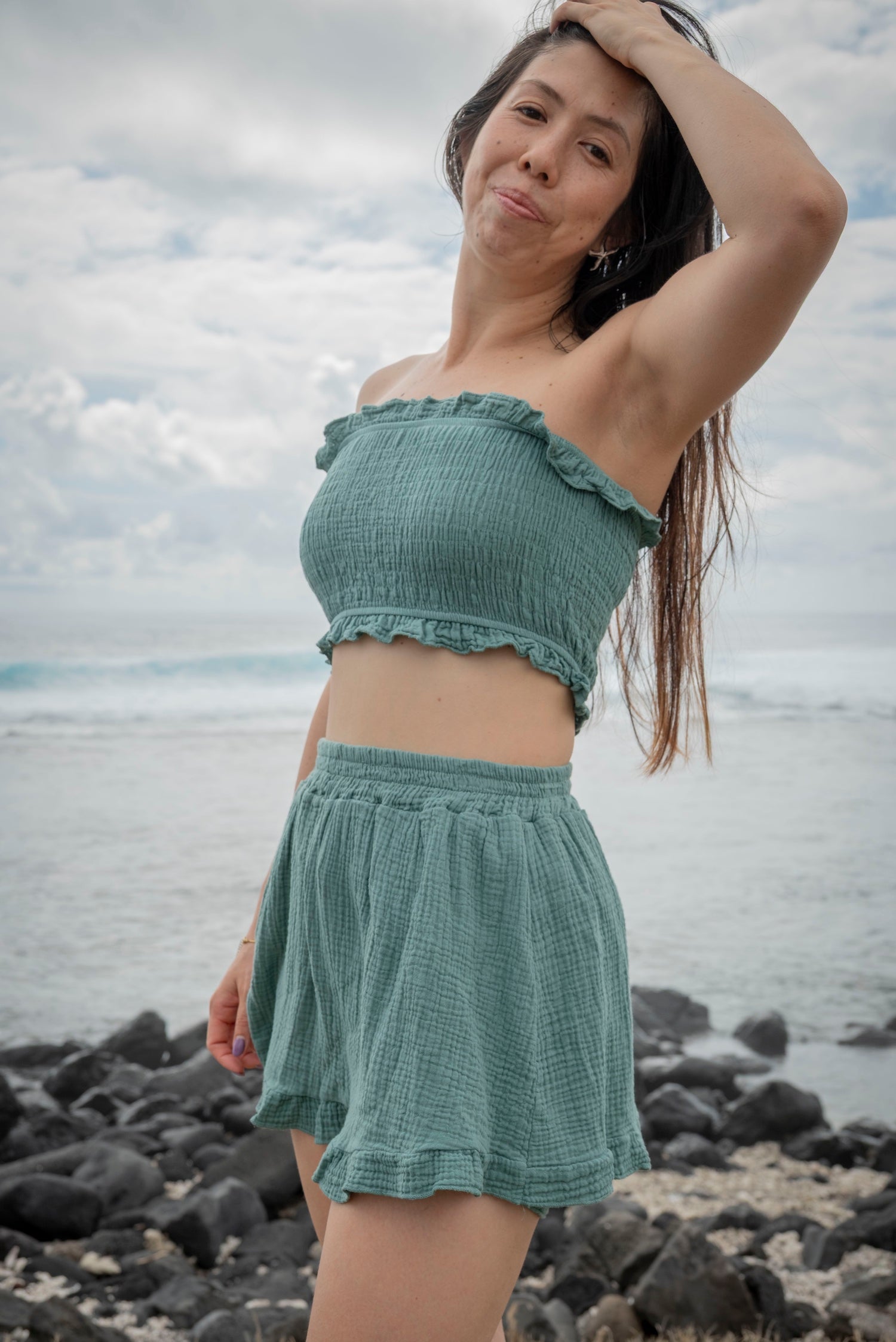 Jupe-short gaze de coton JOLA