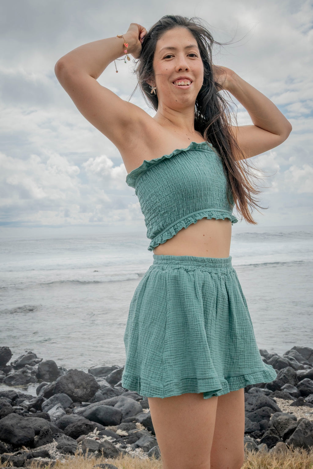 Jupe-short gaze de coton JOLA