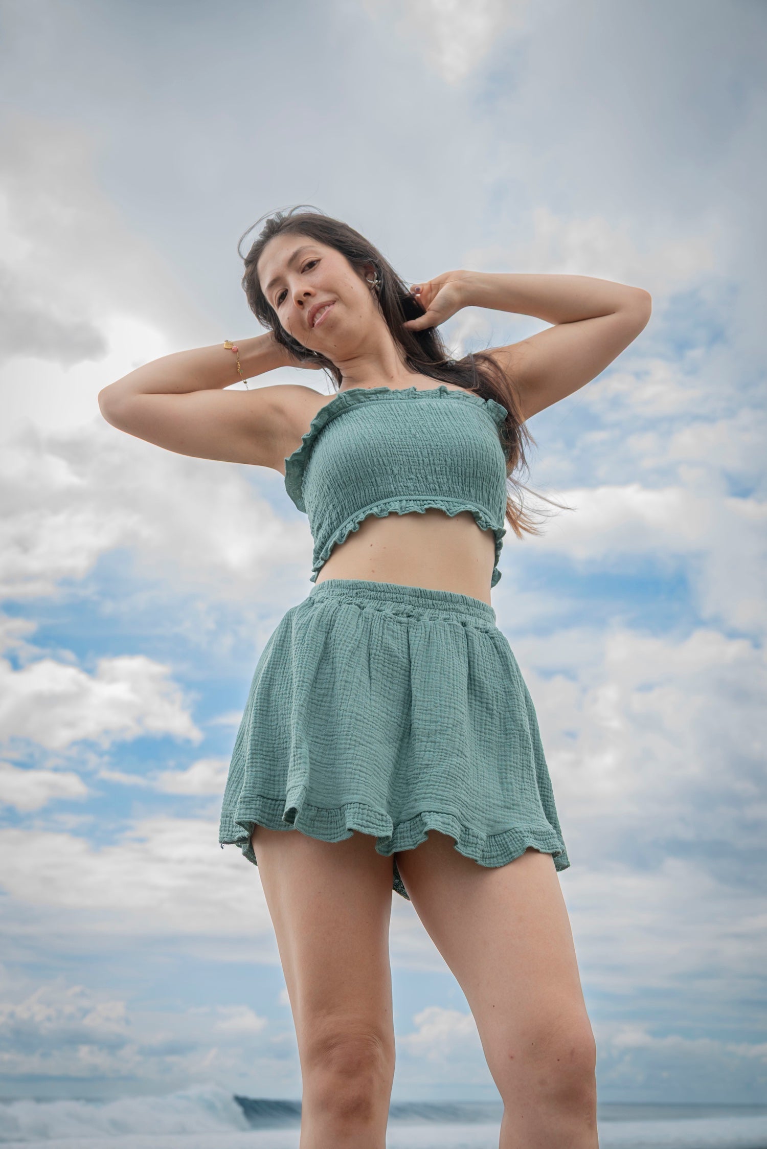 Jupe-short gaze de coton JOLA