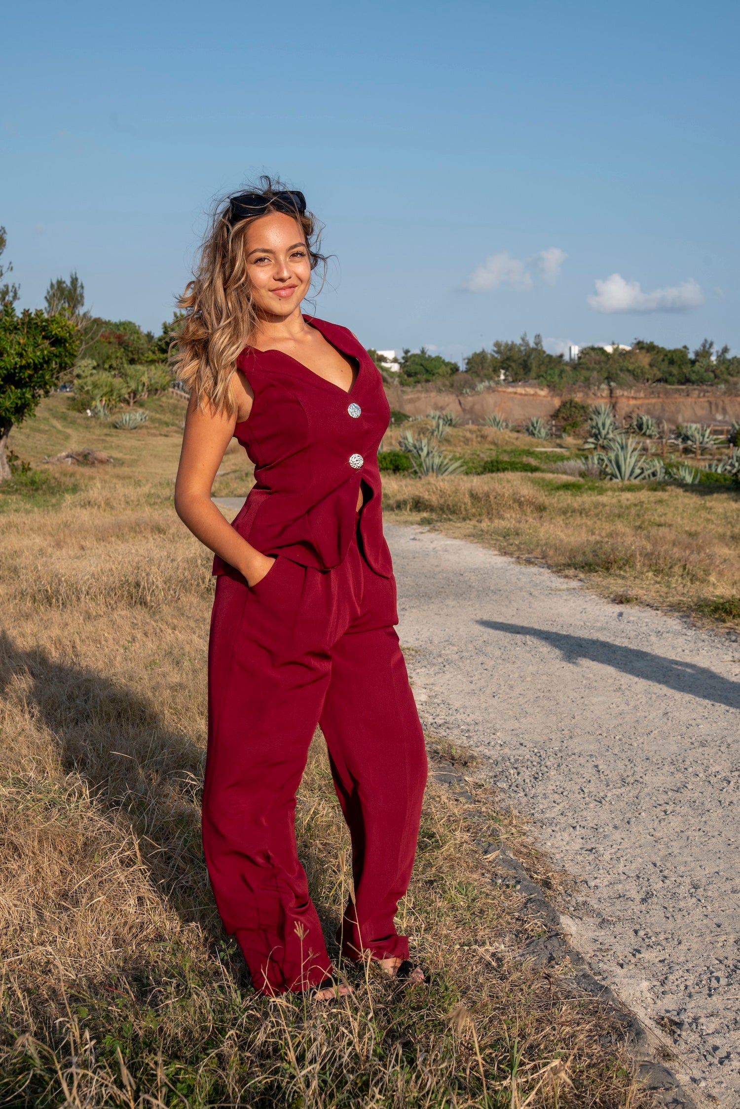Ensemble tailleur gilet pantalon MILAN