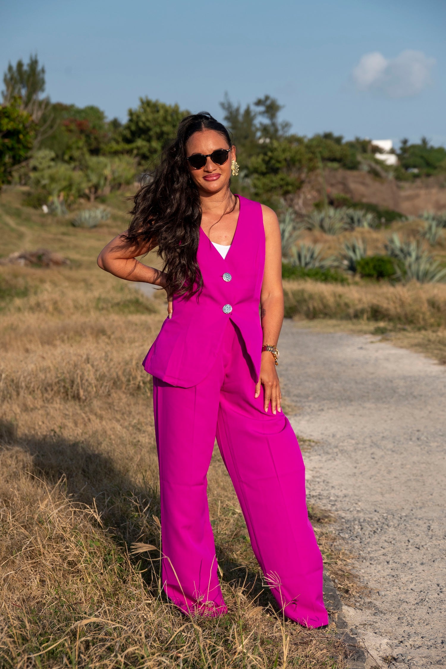 Ensemble tailleur gilet pantalon MILAN