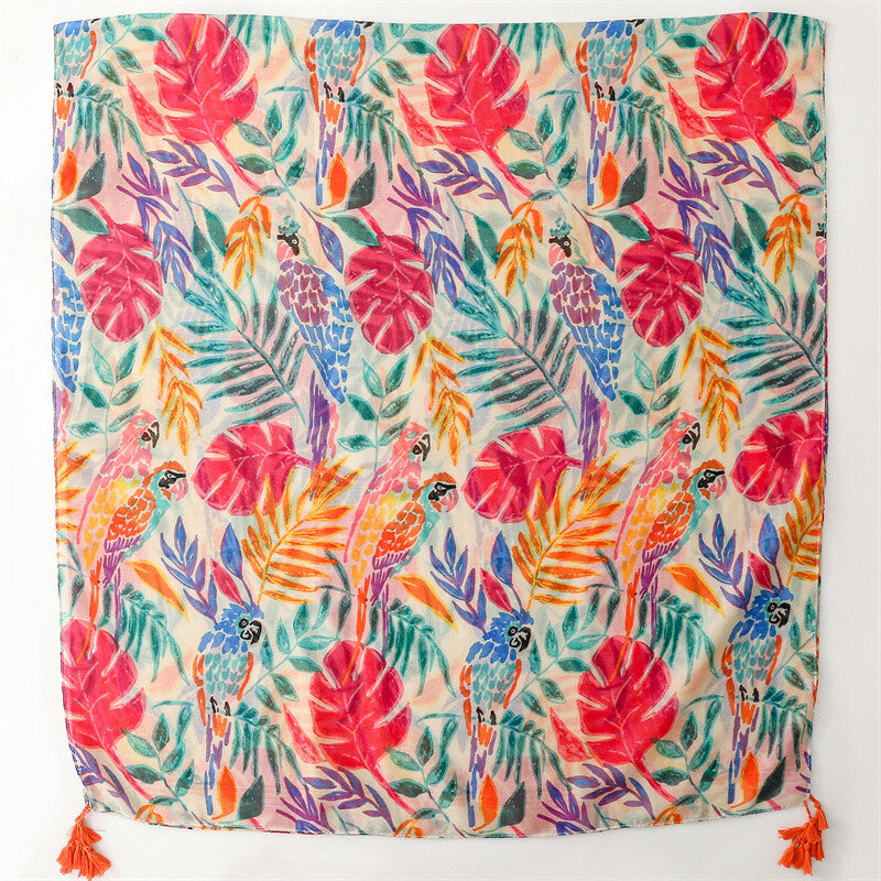Foulard imprimé fleuri TULUM