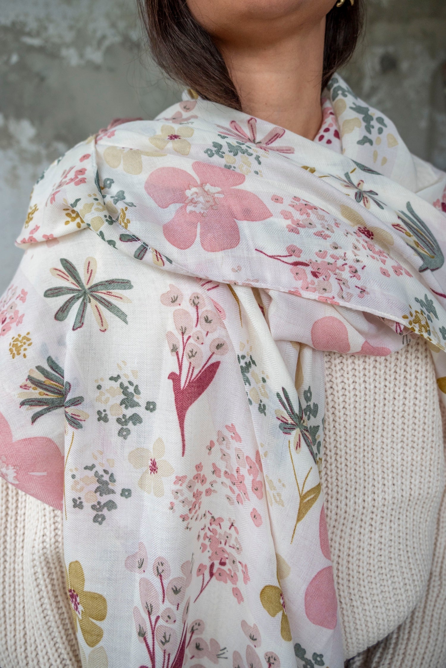 Foulard imprimé fleuri TULUM