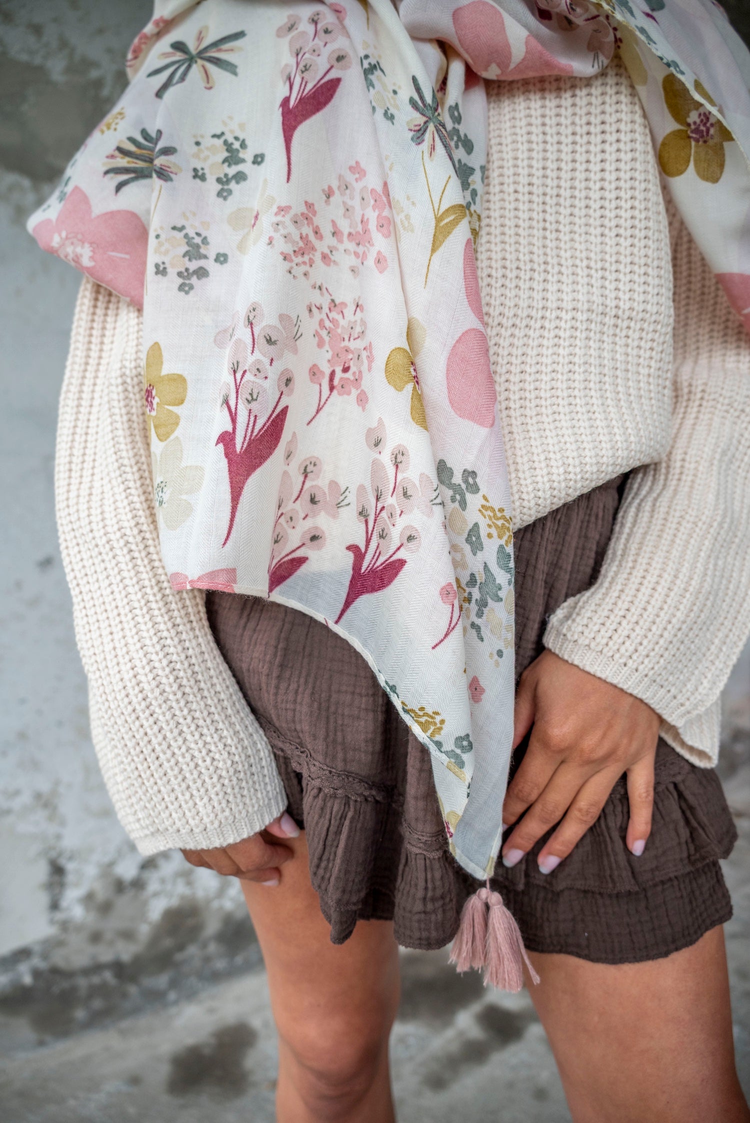 Foulard imprimé fleuri TULUM