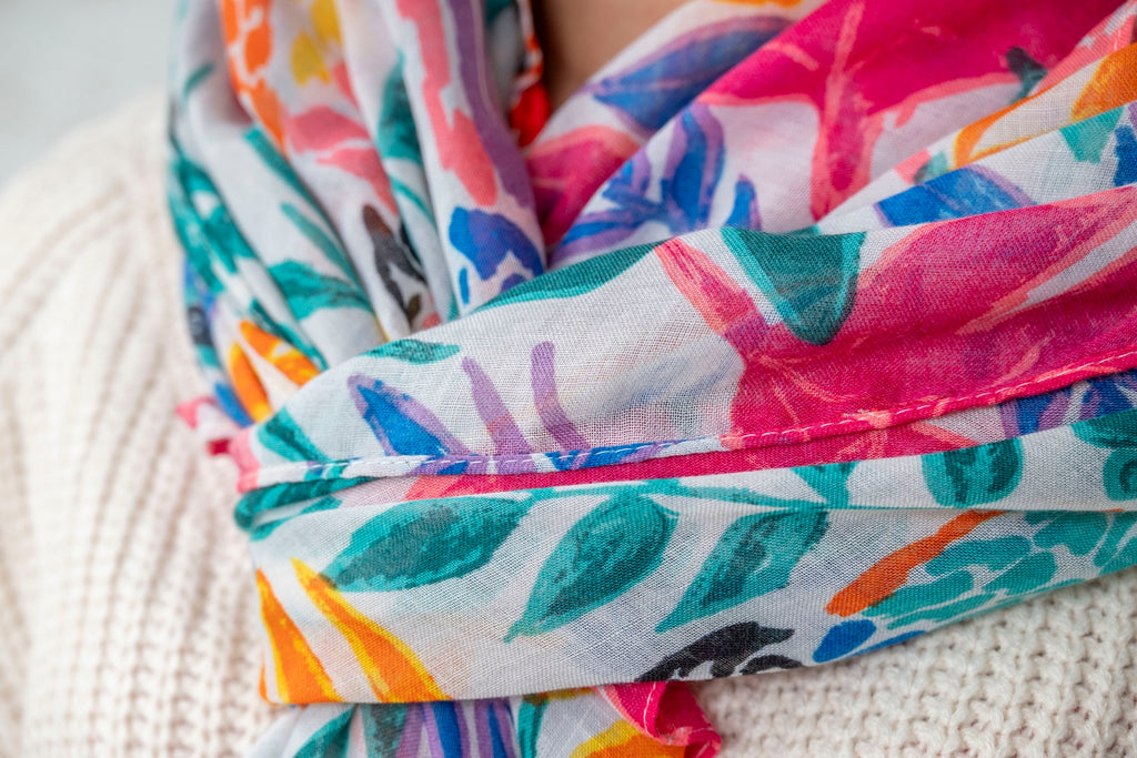 Foulard imprimé fleuri TULUM