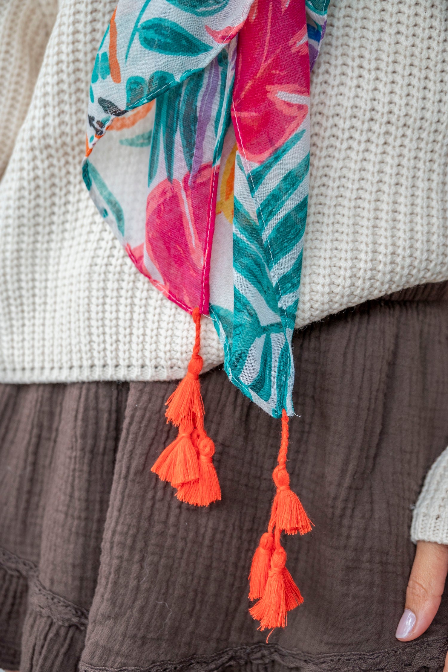 Foulard imprimé fleuri TULUM