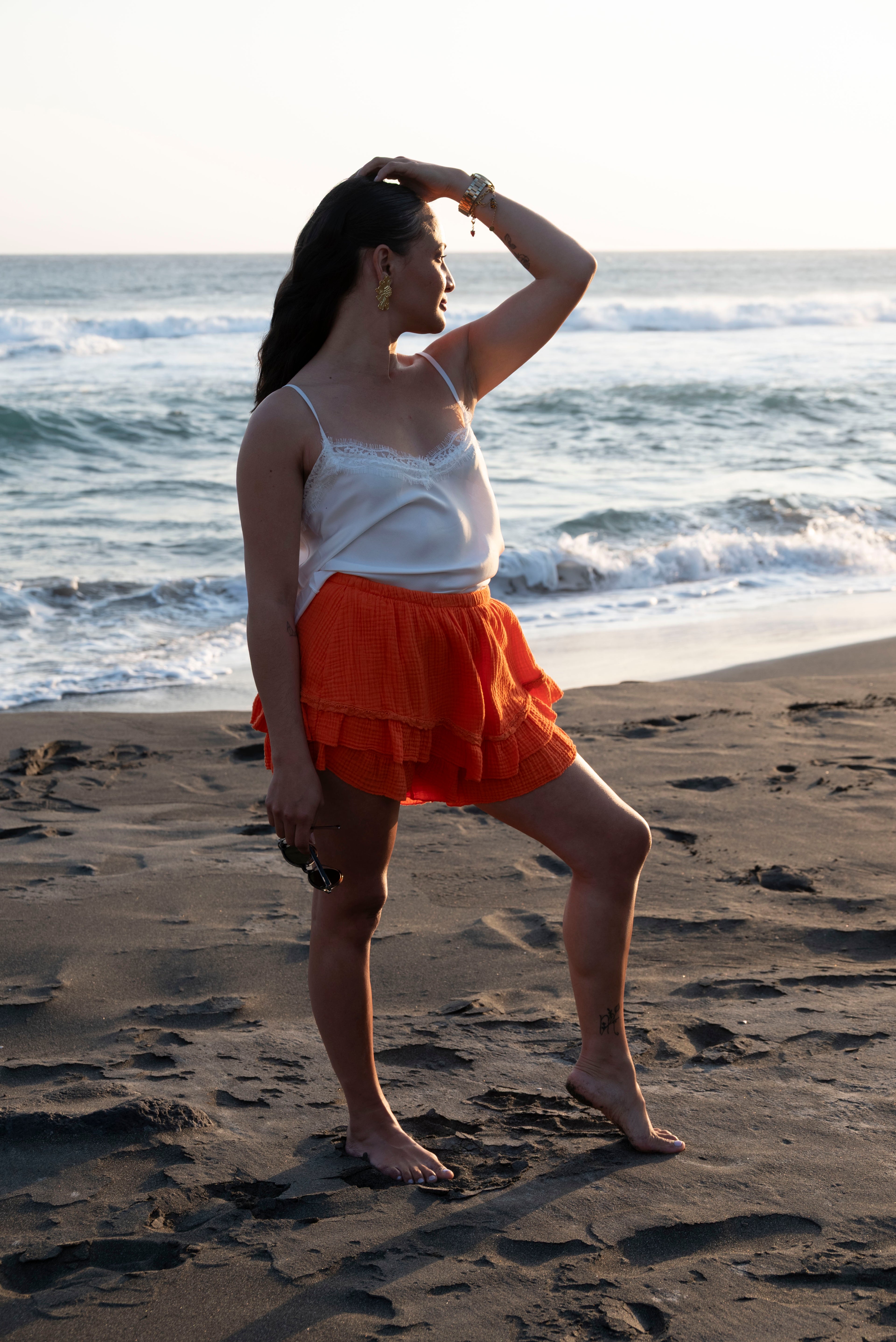 Jupe-short gaze de coton SINAI