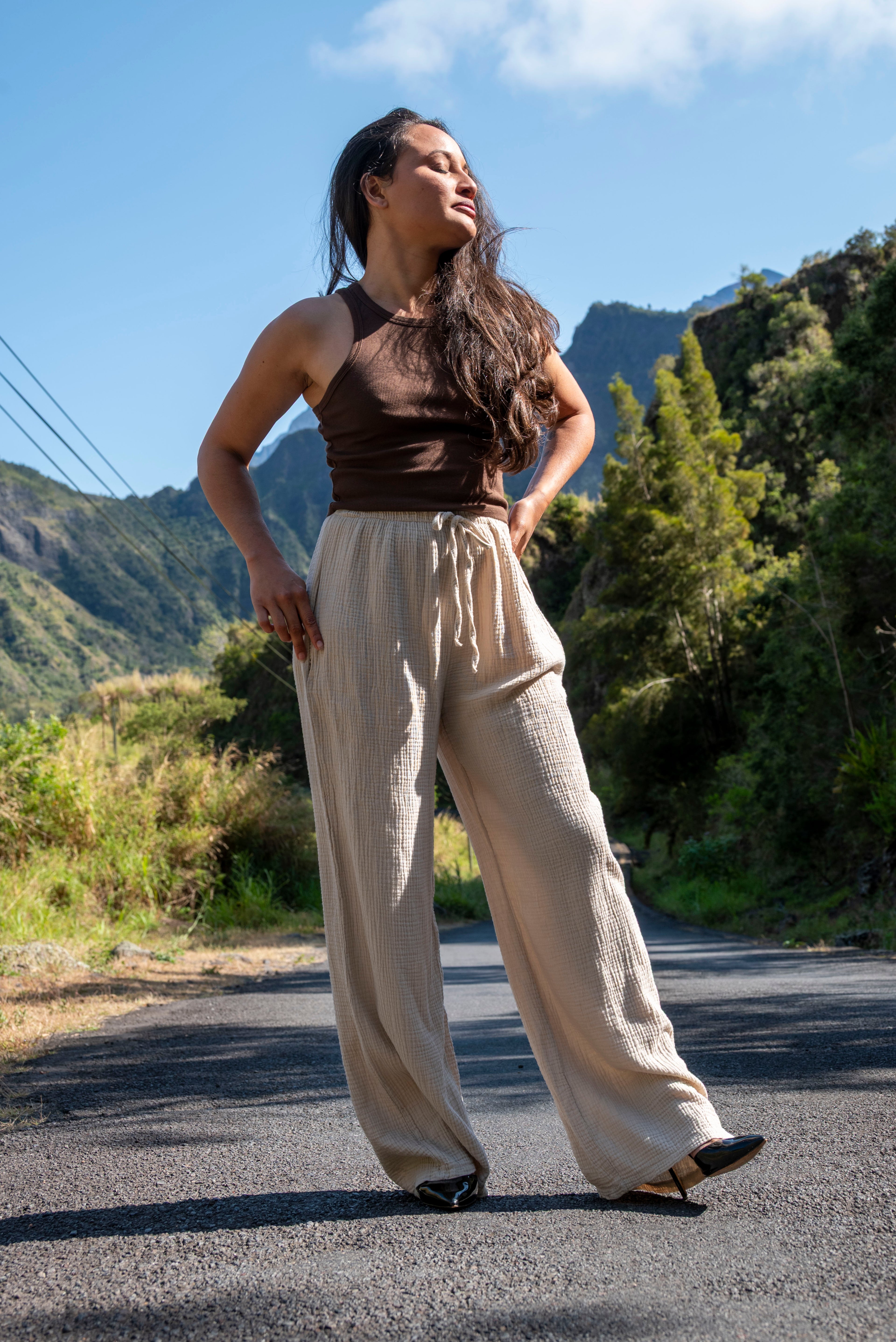 Pantalon gaze de coton TINA