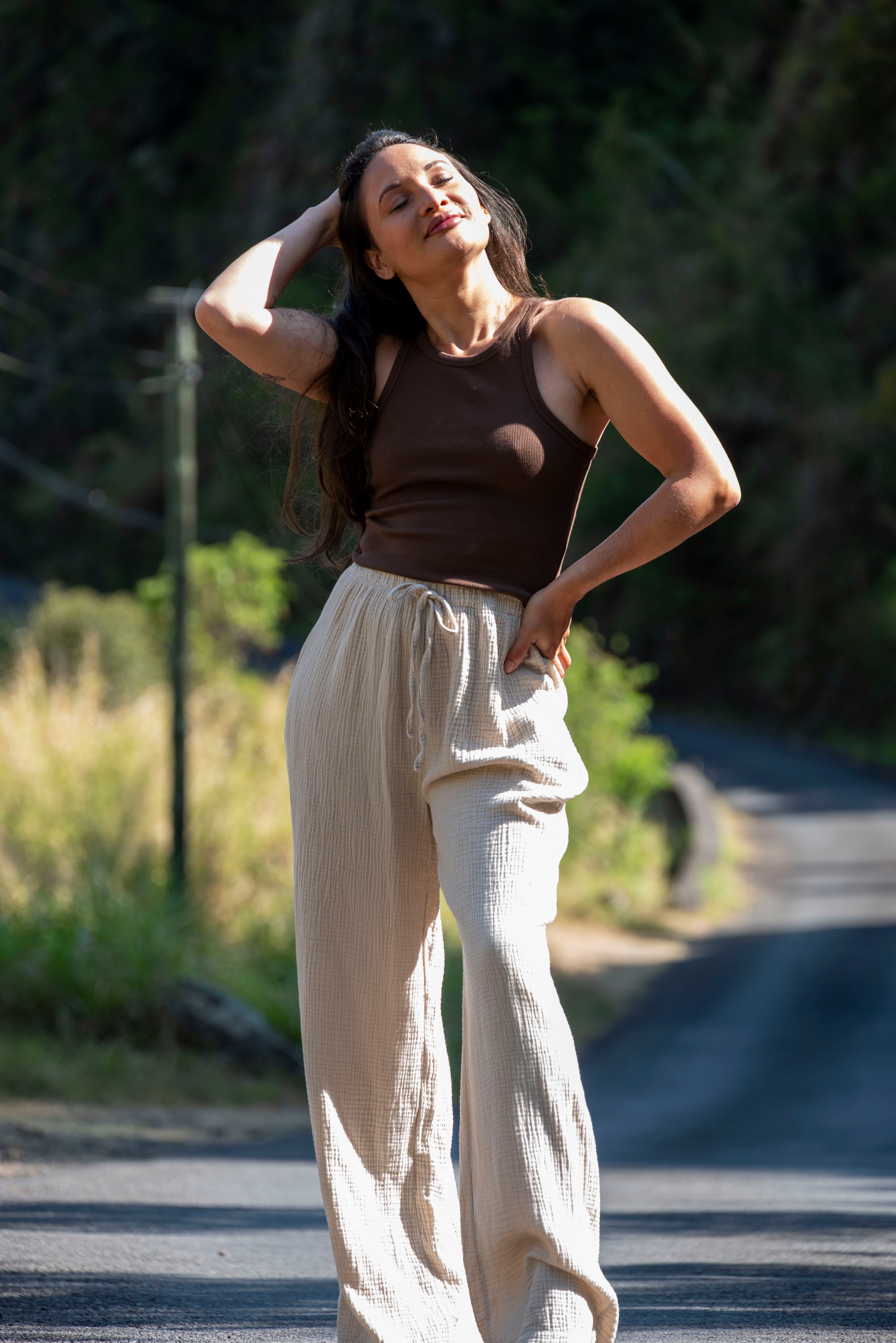 Pantalon gaze de coton TINA