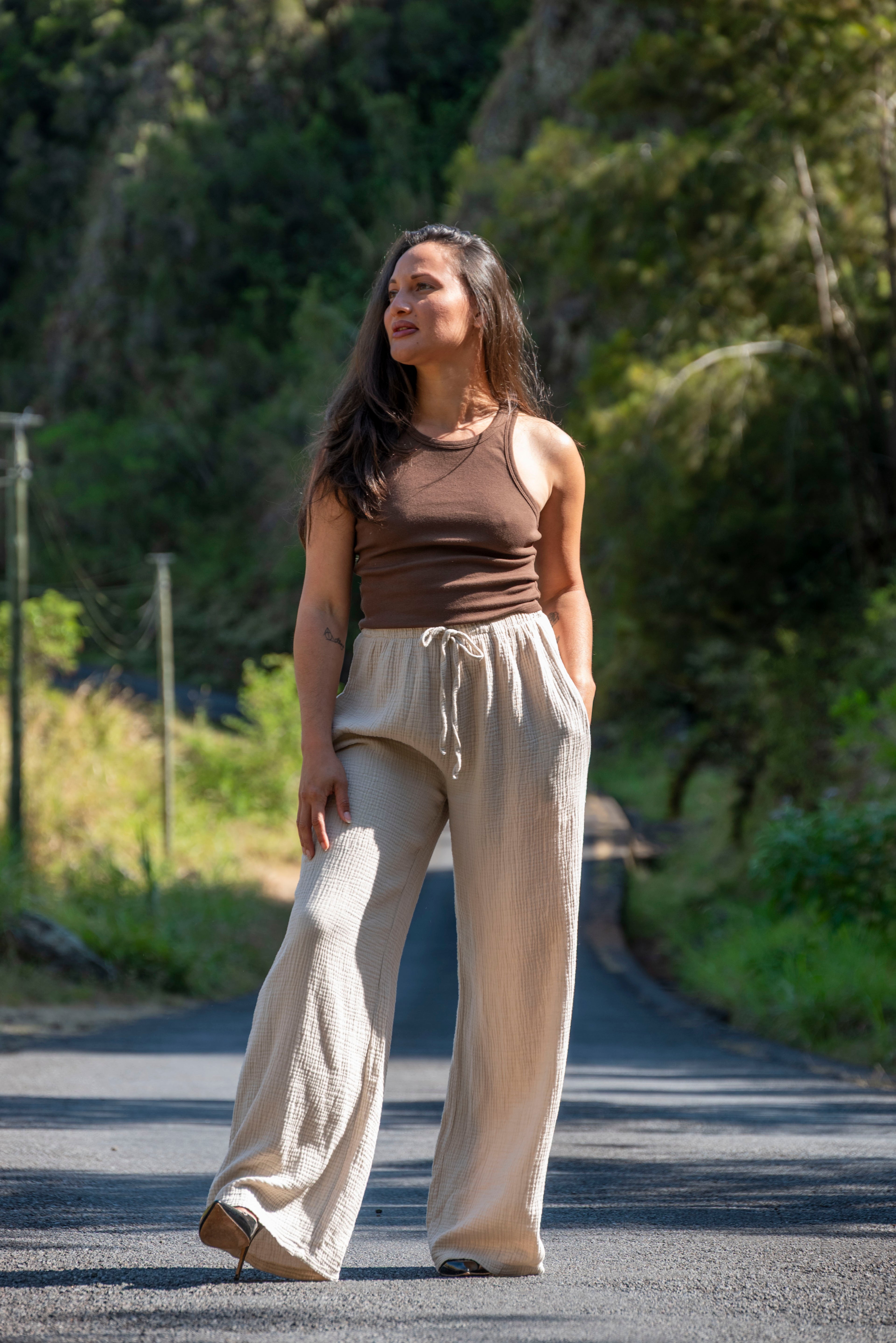 Pantalon gaze de coton TINA