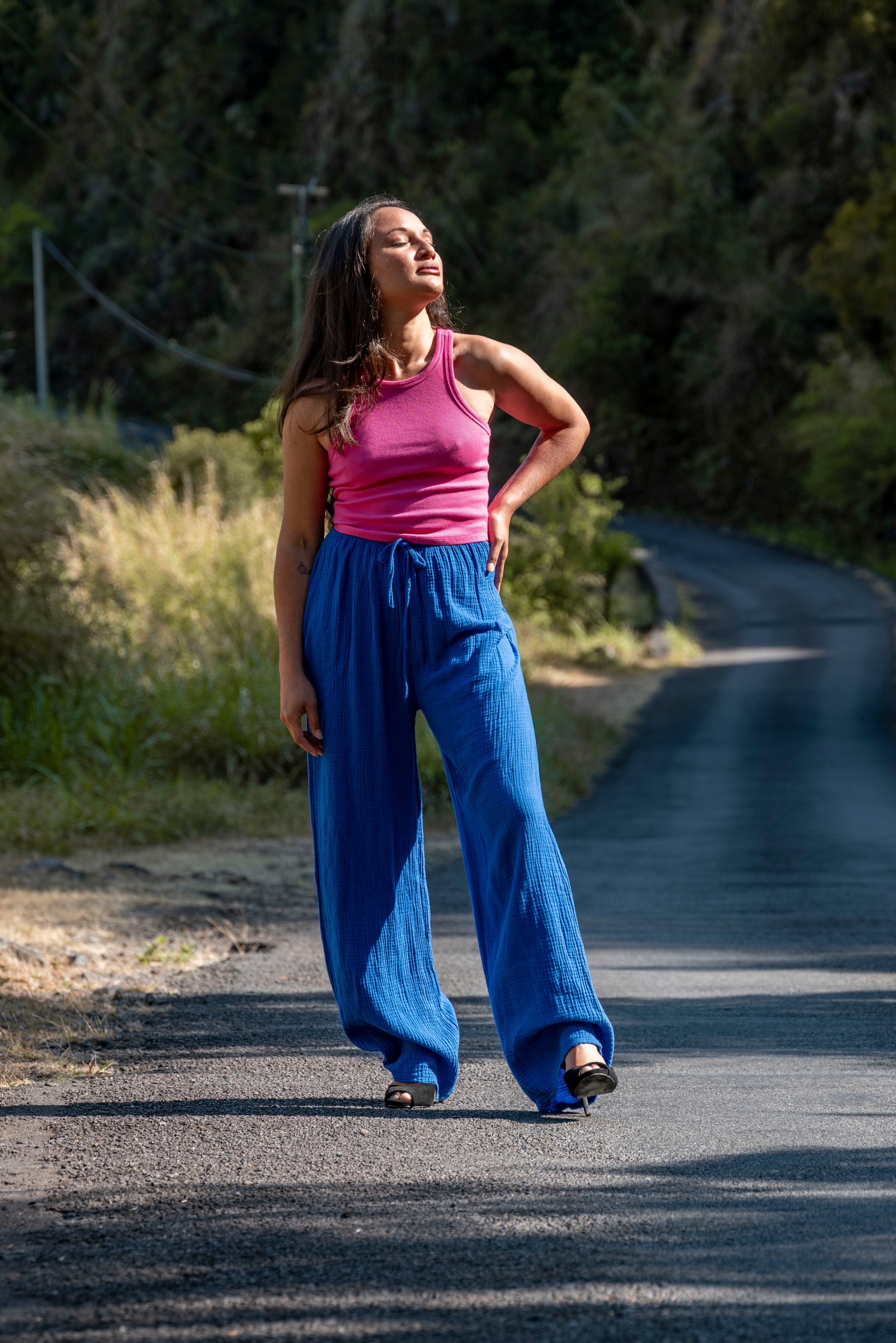 Pantalon gaze de coton TINA