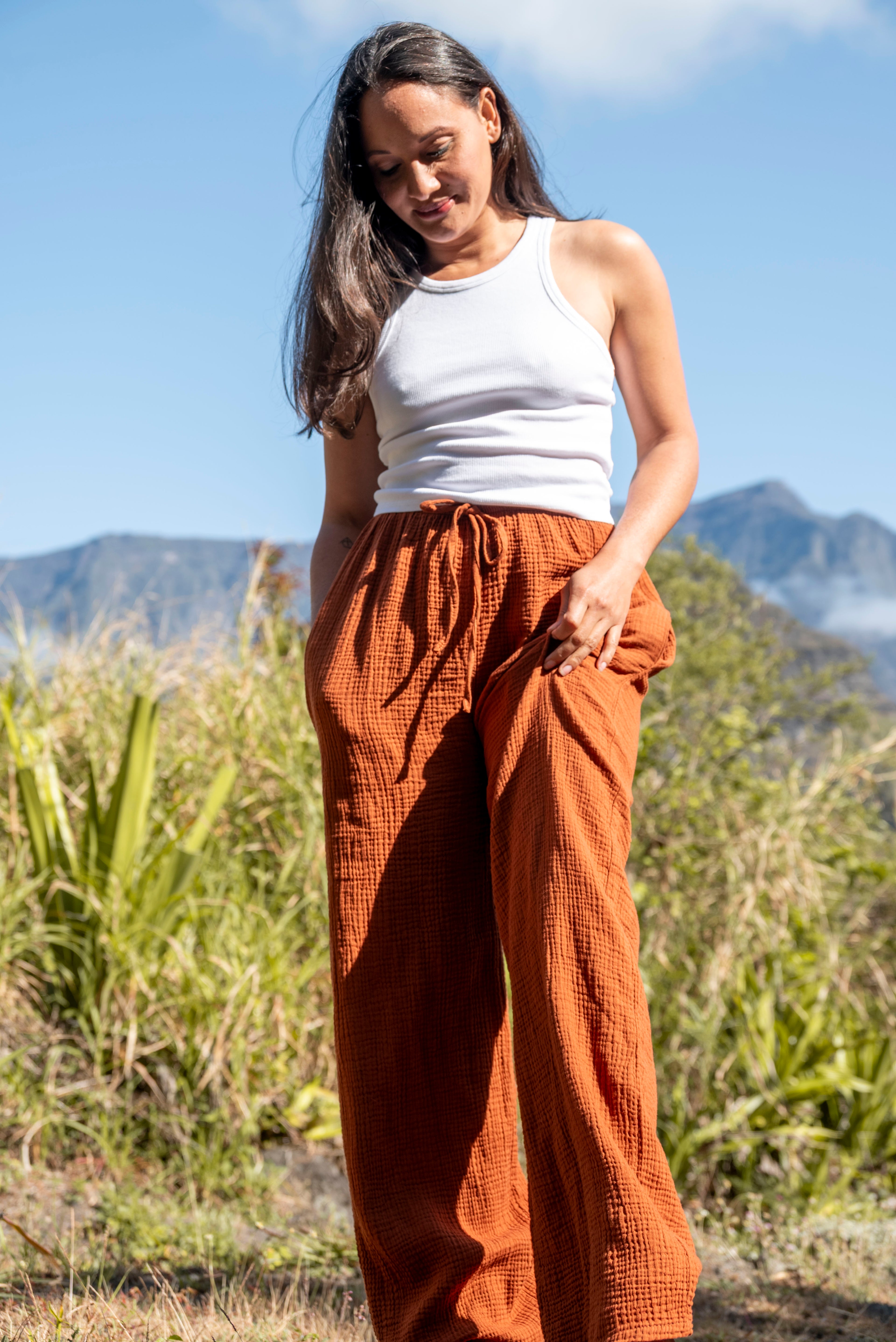 Pantalon gaze de coton TINA