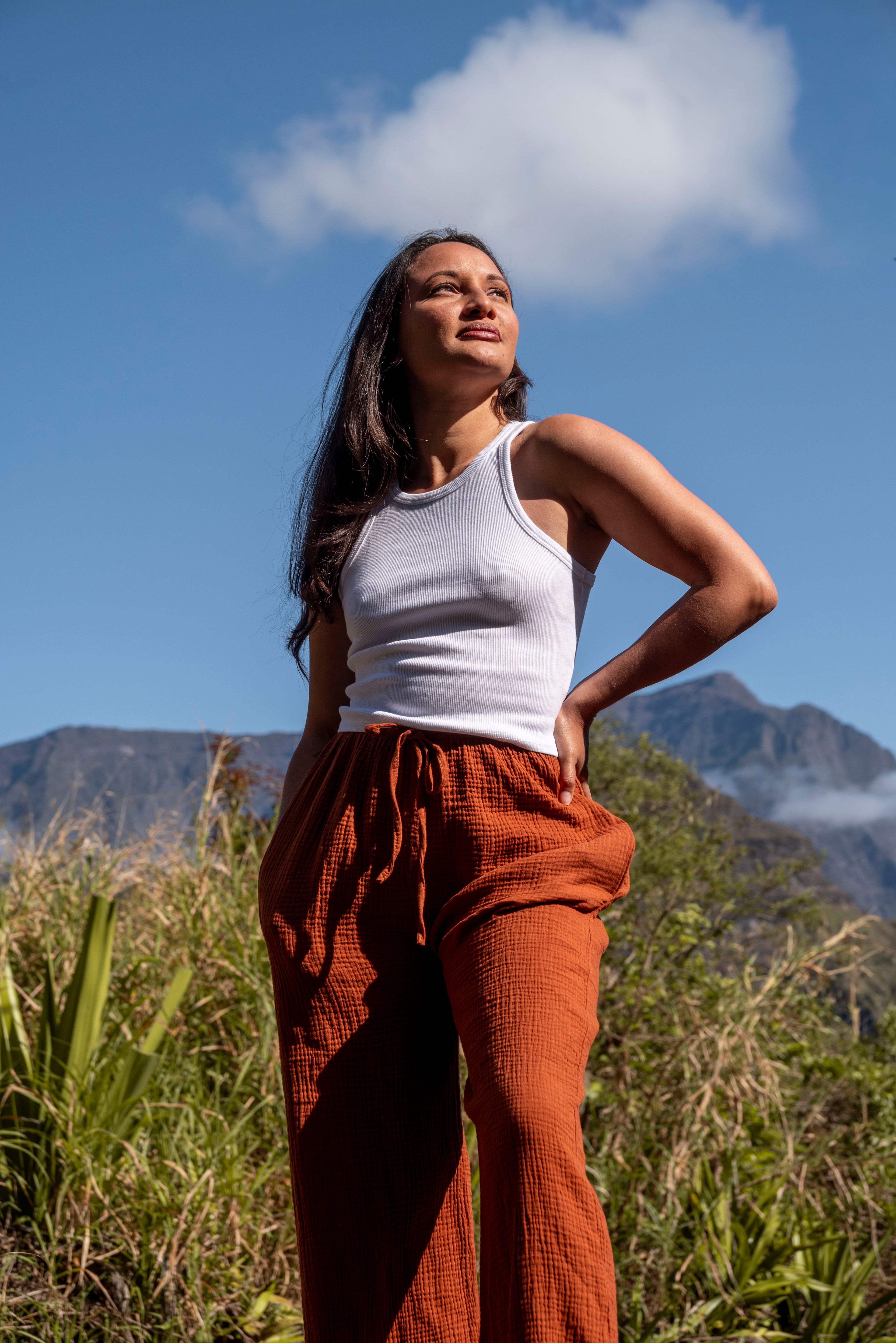 Pantalon gaze de coton TINA