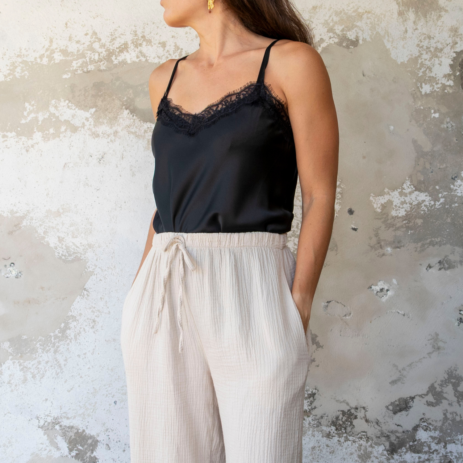 Pantalon gaze de coton TINA