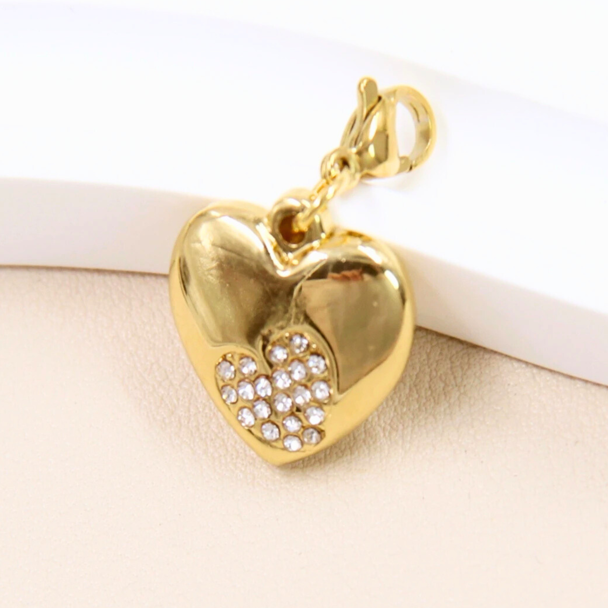 Pendentif charms cœur acier inoxydable
